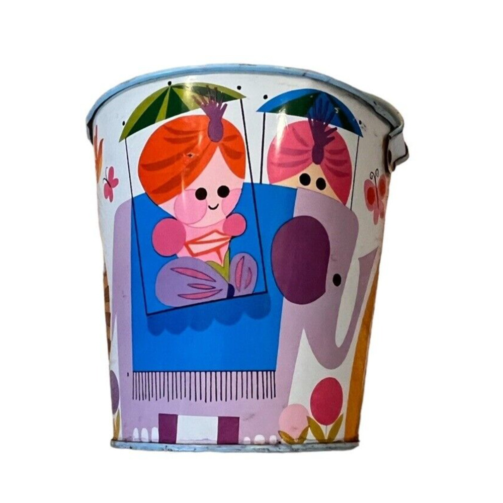 Vintage Pressed Metal Tin Litho Toy Sand Pail/Bucket Safeguard Soap Advertising - Picture 7 of 7